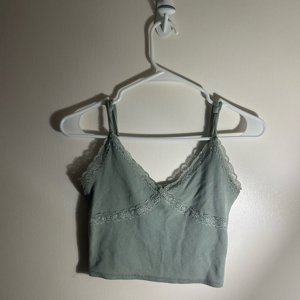 Garage Sage Green Lace Cami